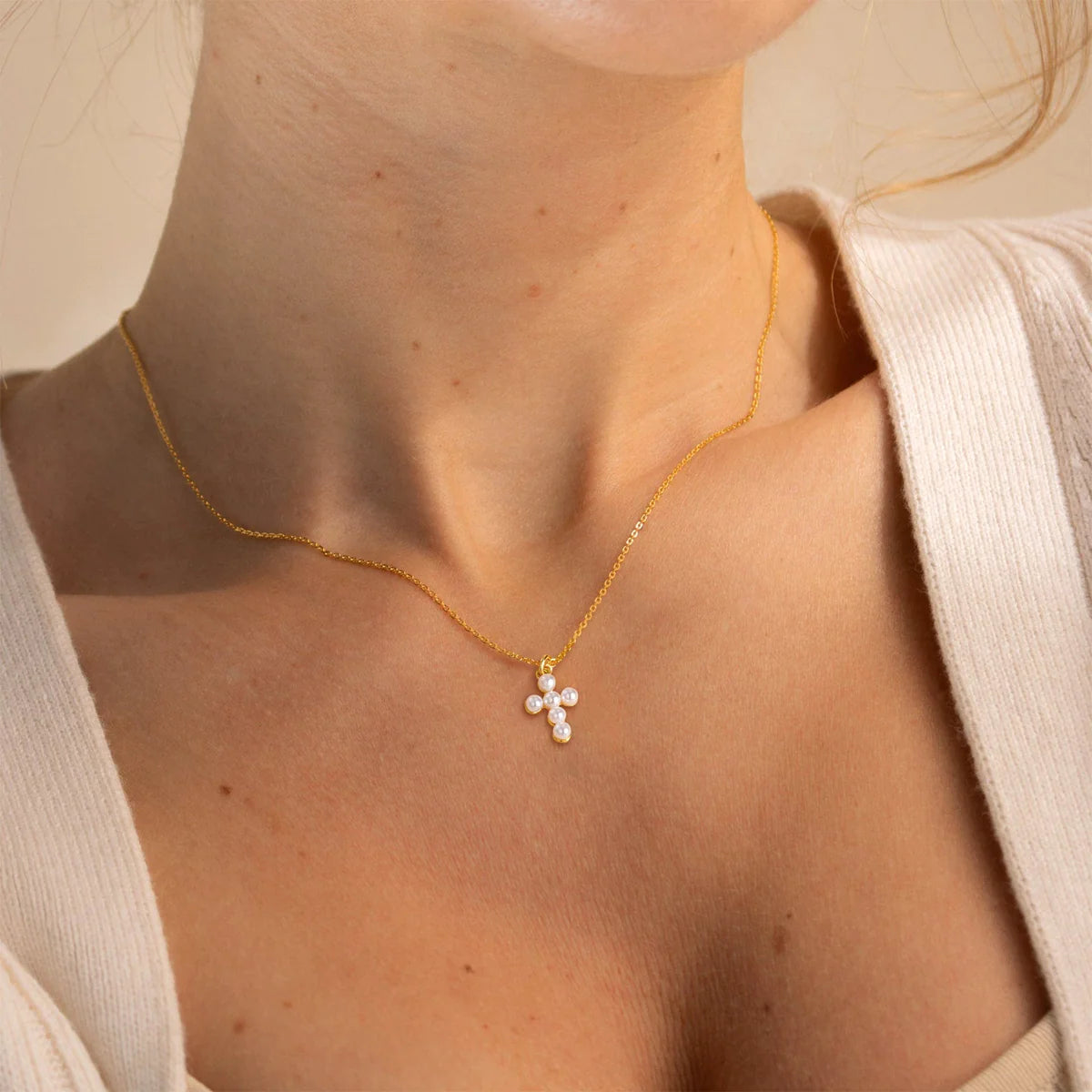 Kenivira Beads Cross Necklace