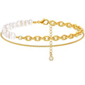 Kenivira Cable Chain Anklet with Satellite Bead