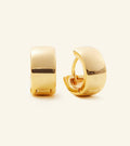 Tesmony Gold 1.2CM Dome Hoop Earrings