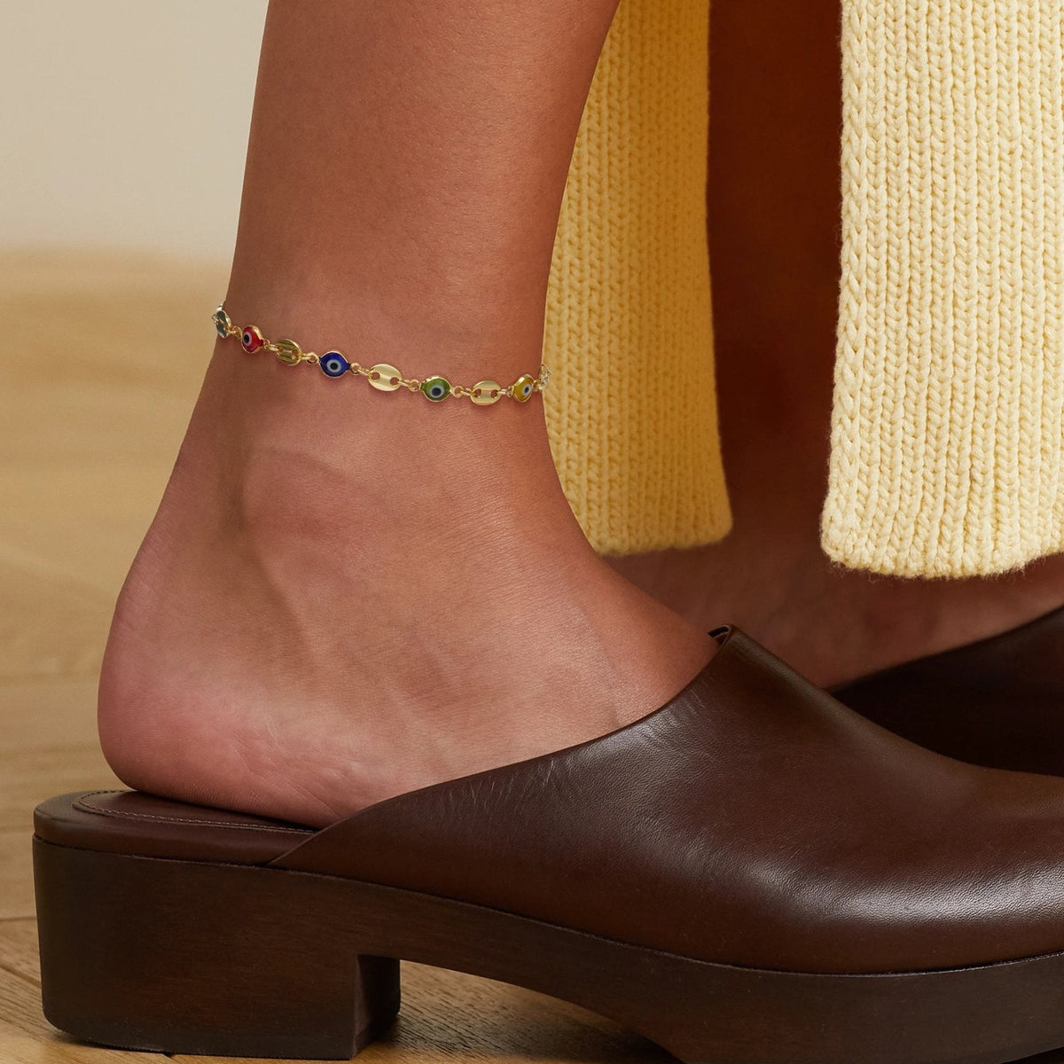 Tesmony Pig Noes Evil Eye Anklet