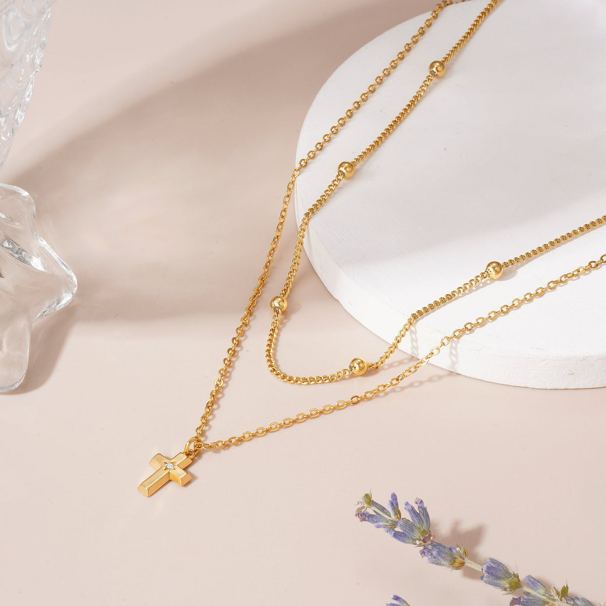 Tesmony Starburst Cross Necklace