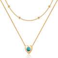 Tesmony Turquoise Heart Pendant Necklace