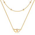 Tesmony Two Hearts Pendant Necklace