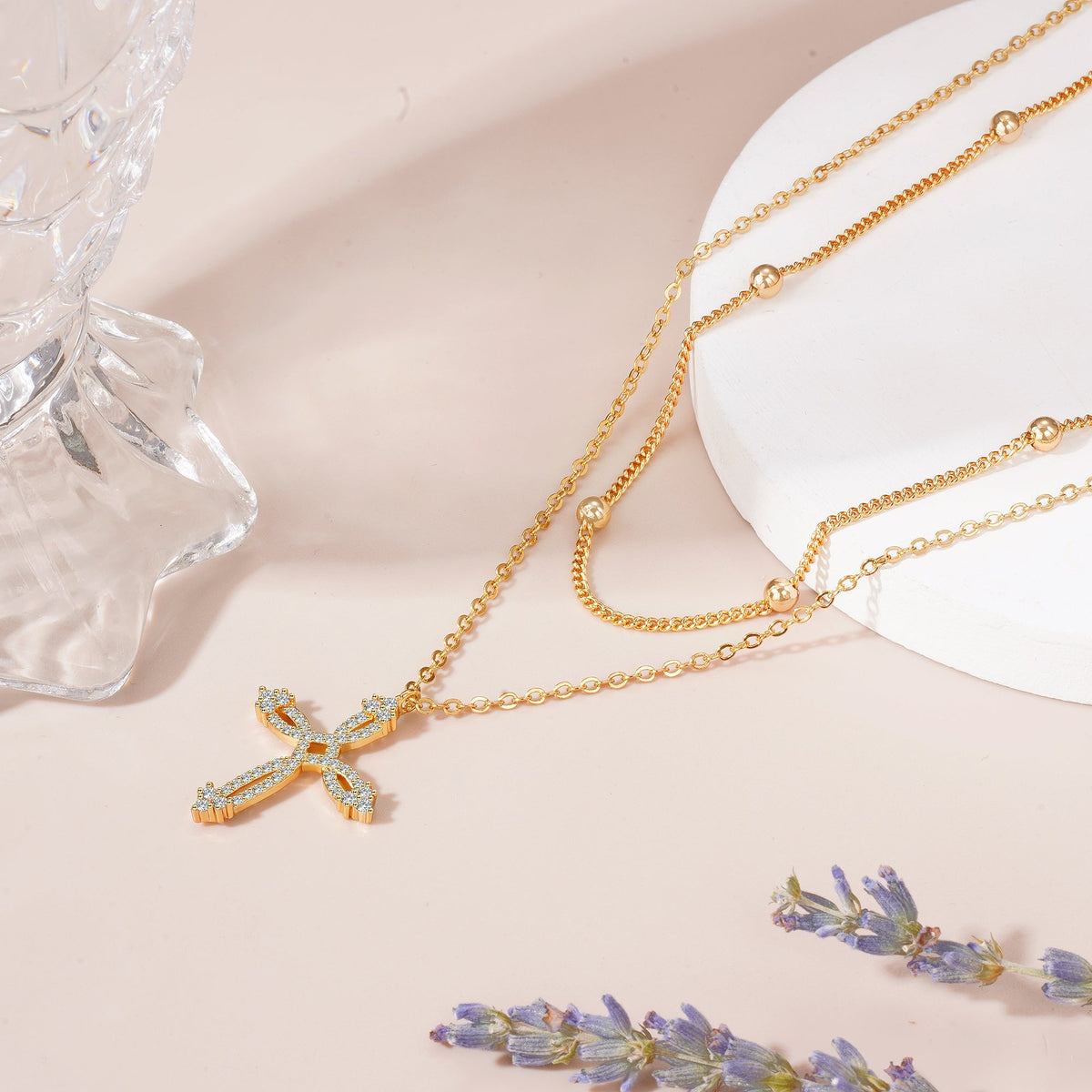 Tesmony Wind Cross Necklace