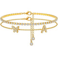 Tesmony the Letter A Initial Anklet