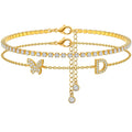 Tesmony the Letter D Initial Anklet