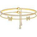 Tesmony the Letter M Initial Anklet