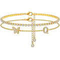 Tesmony the Letter Q Initial Anklet
