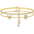 Tesmony the Letter R Initial Anklet