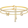 Tesmony the Letter S Initial Anklet