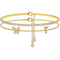 Tesmony the Letter T Initial Anklet