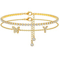 Tesmony the Letter Y Initial Anklet