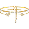 Tesmony the Letter Z Initial Anklet